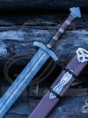 Custom Hand Forged Damascus Steel Viking Sword Battle Ready Medieval Sword GK-06