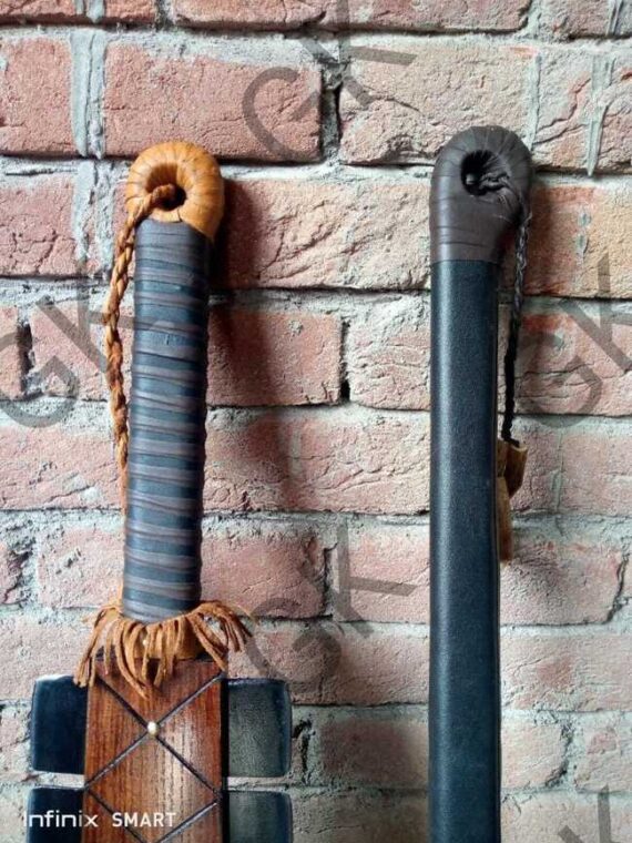 Custom handmade AZTEC sword war club STAG horn & 1075 steel Brand new personaliz