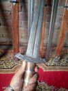 Custom hand forged Damascus steel Viking sword medieval battle ready GK