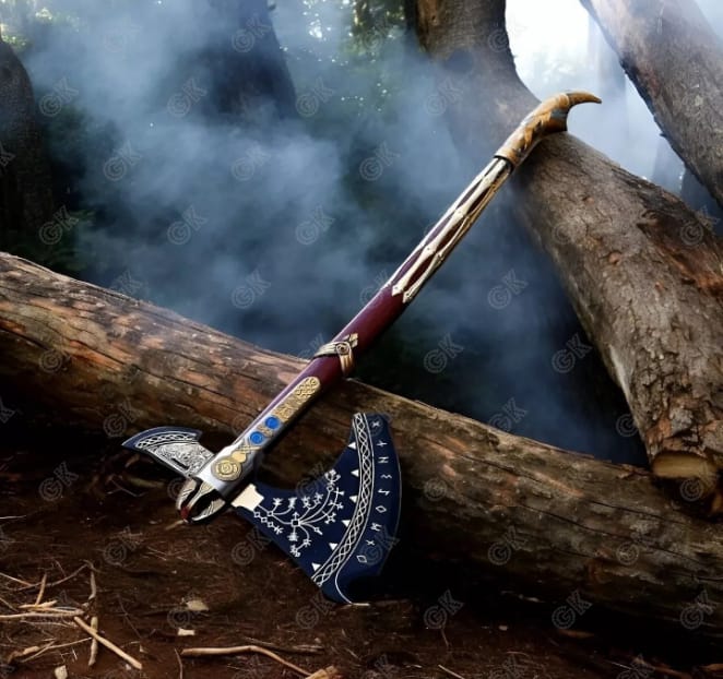 Leviathan Axe Custom God of War Replica Axe Carbon Steel Viking Axe Kratos Axe