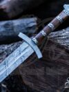 Custom Hand Forged Damascus Steel Viking Sword Battle Ready Medieval Sword GK-06