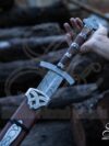 Custom Hand Forged Damascus Steel Viking Sword Battle Ready Medieval Sword GK-06