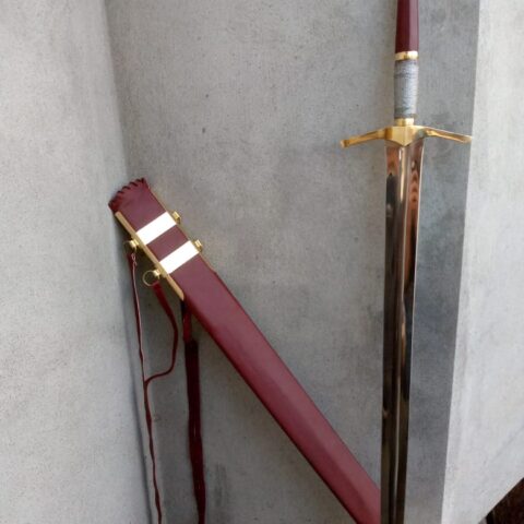 Custom Fully handmade medieval battle ready witcher 40" long sword carbon steel