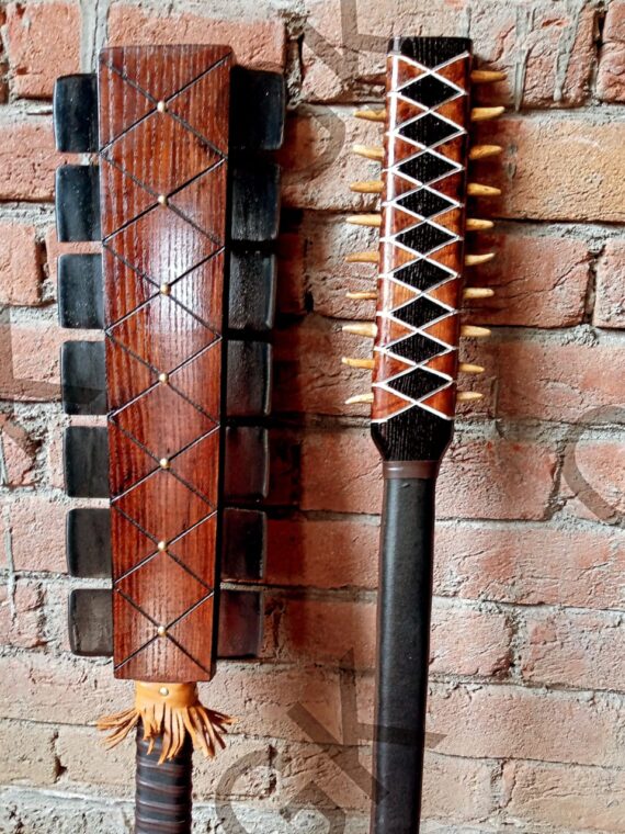 Custom handmade AZTEC sword war club STAG horn & 1075 steel Brand new personaliz