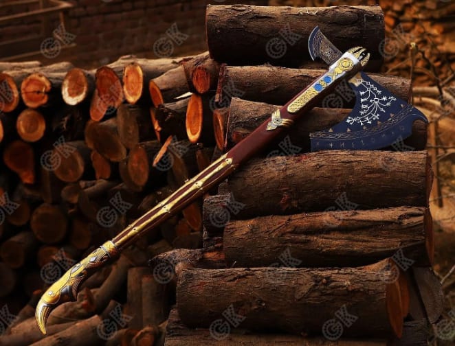 Leviathan Axe Custom God of War Replica Axe Carbon Steel Viking Axe Kratos Axe