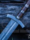 Custom Hand Forged Damascus Steel Viking Sword Battle Ready Medieval Sword GK-06
