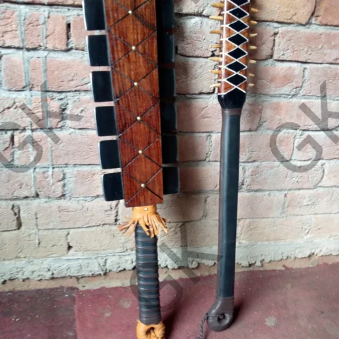 Custom handmade AZTEC sword war club STAG horn & 1075 steel Brand new personaliz