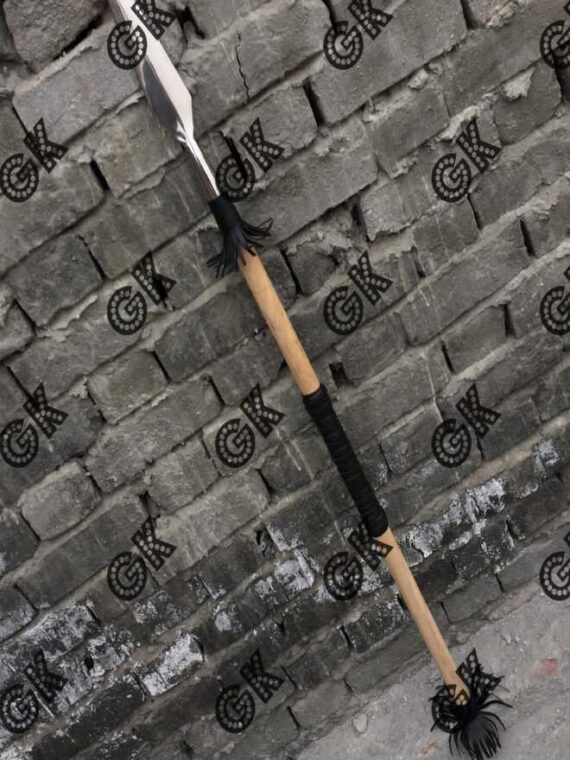 Medieval Spartan spear - Viking Hand Forged Hunting Spear Sharp Blade / 114.3 cm