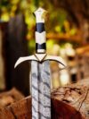 Hand Forged Damascus Steel Viking Sword Battle Ready Medieval Sword With Sheath