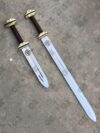 Fencing Sword, Hand Forged -Carbon steel Medieval Battle Ready Sword+ Dagger 2pc