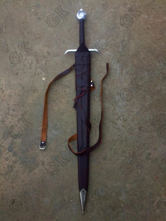 40" Alexandria Viking sword Hand Forged / Medieval, Battle Ready Wooden scabbard