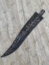Custom Hand Forged/ Damascus Steel Bowie Knife Blank Blade, Beautiful Petron 12"