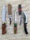 Custom Handmade Bowie, Tracer, Fillet, Puukko, Knife (Lot OF 5) D2, Carbon steel