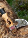 Custom Made Viking axe Battle Tomahawk, Hatchet, Hunting, Tactical, Axe W/sheath