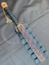 Custom made GK handmade Aztec Sword War Club Macuahuitl with 1075 steel ash wood