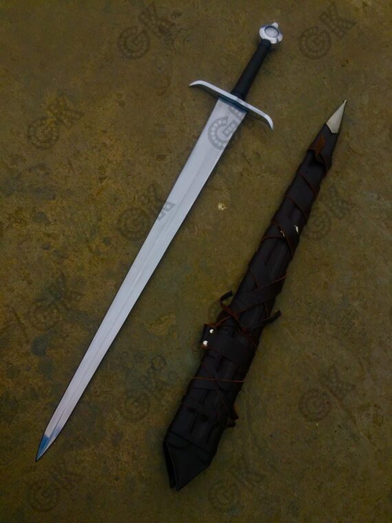 40" Alexandria Viking sword Hand Forged / Medieval, Battle Ready Wooden scabbard