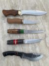 Custom Handmade Bowie, Tracer, Fillet, Puukko, Knife (Lot OF 5) D2, Carbon steel