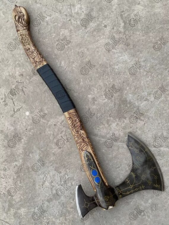 God Of War, Kratos Leviathan Axe, Replica Leviathan Axe Viking Axe Battle Weapon