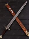 Medieval Hand - Forged Viking Sword Damascus Steel / sharp Battle Ready gift