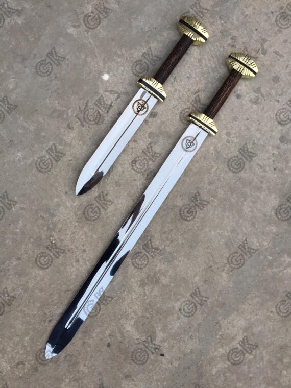 Fencing Sword, Hand Forged -Carbon steel Medieval Battle Ready Sword+ Dagger 2pc