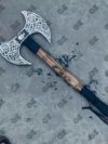 Medieval Battle Viking axe - Hand forged High carbon steel Double bit axe Sharp