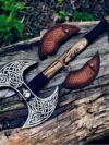 Medieval Battle Viking axe - Hand forged High carbon steel Double bit axe Sharp