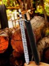 Hand Forged Damascus Steel Viking Sword Battle Ready Medieval Sword With Sheath