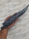 Custom Hand Forged/ Damascus Steel Bowie Knife Blank Blade, Beautiful Petron 12"