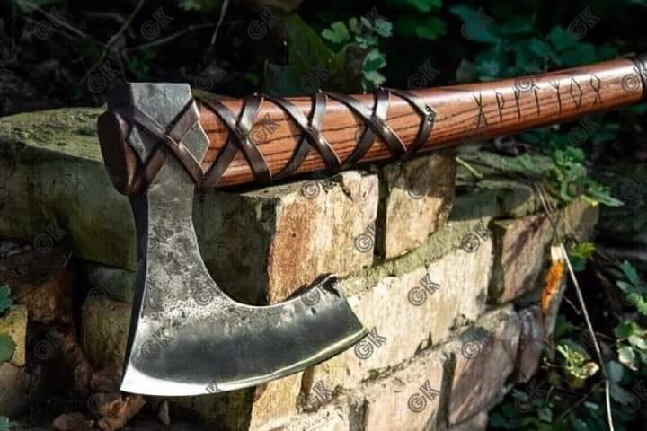 Viking Axe, of Ragnar Lothbrok, Historical Replica Battle Axe Forged,Hunting axe