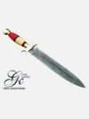 Damascus steel Knife dagger custom hunting hand made handle Original Camel bone