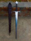 40" Alexandria Viking sword Hand Forged / Medieval, Battle Ready Wooden scabbard