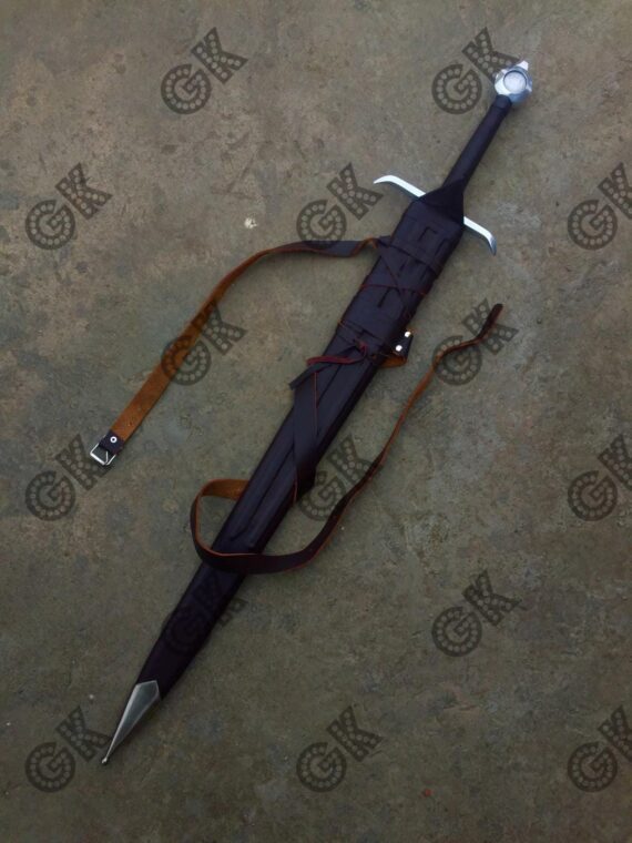 40" Alexandria Viking sword Hand Forged / Medieval, Battle Ready Wooden scabbard