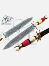 Damascus steel Knife dagger custom hunting hand made handle Original Camel bone