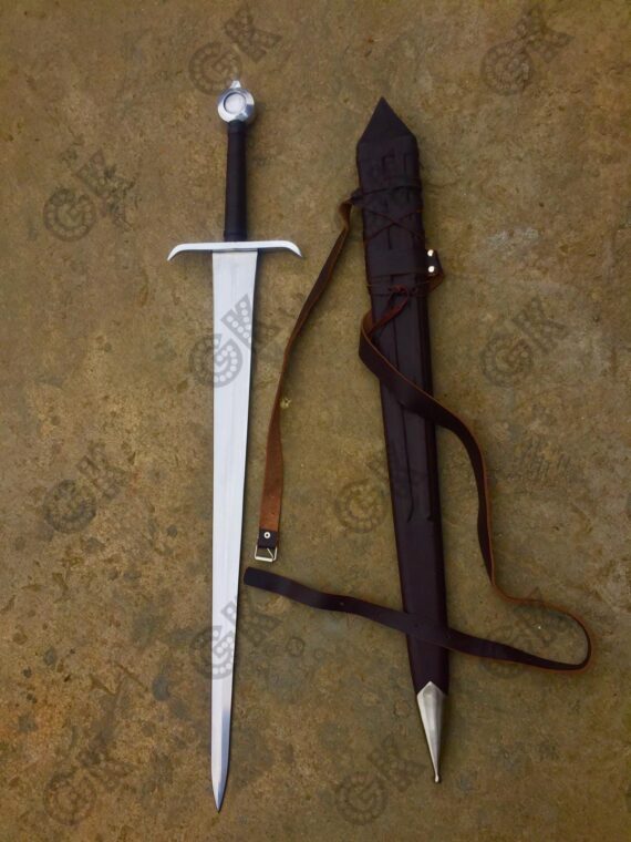 40" Alexandria Viking sword Hand Forged / Medieval, Battle Ready Wooden scabbard