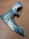 CUSTOM HAND MADE VIKING AXE HEAD BATTLE FUCTIONAL REPLICA BATTAL READY BUSHCR