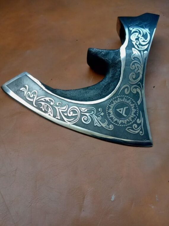 CUSTOM HAND MADE VIKING AXE HEAD BATTLE FUCTIONAL REPLICA BATTAL READY BUSHCR