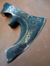 CUSTOM HAND MADE VIKING AXE HEAD BATTLE FUCTIONAL REPLICA BATTAL READY BUSHCR