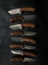 LOT OF 8 Handmade Forged Bushcraft Damascus steel hunting camping skiner knife8"