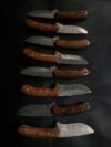 LOT OF 8 Handmade Forged Bushcraft Damascus steel hunting camping skiner knife8"