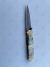 Custom Hand Forged - Damascus Steel Folding Pocket Knife Mother Of Pearl, HANDLE