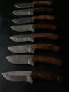 LOT OF 8 Handmade Forged Bushcraft Damascus steel hunting camping skiner knife8"