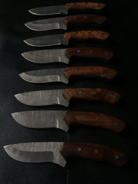 LOT OF 8 Handmade Forged Bushcraft Damascus steel hunting camping skiner knife8"