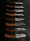 LOT OF 8 Handmade Forged Bushcraft Damascus steel hunting camping skiner knife8"