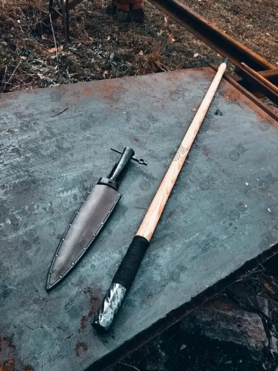 44"Custom Made Forged Medieval-Battle-Ready Viking Hunting spear / Ottaman Style