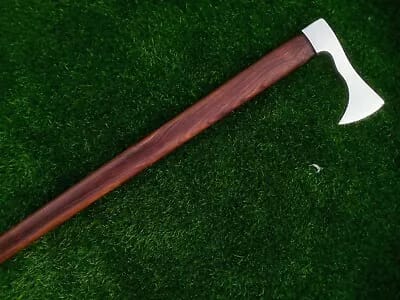 Walking Stick AXE | ROSE Wood Handle, Carbon Steel | Best Gift For Grand Parents